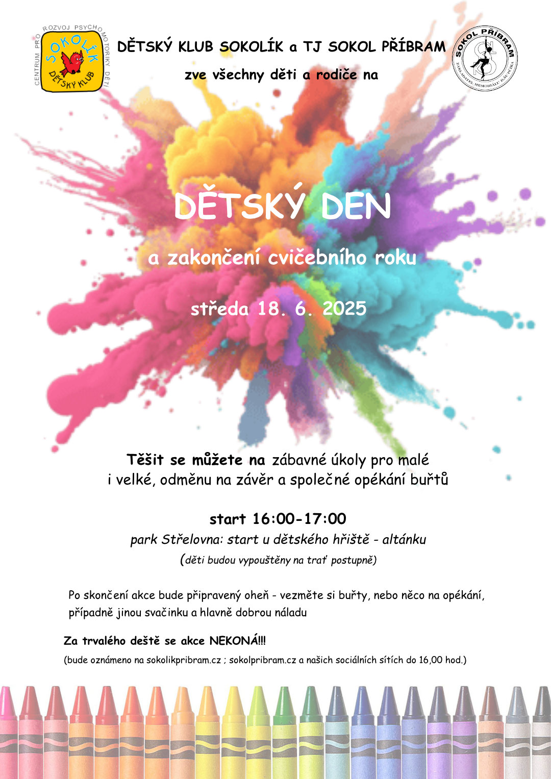 Plakát s informací o Dětském dnu