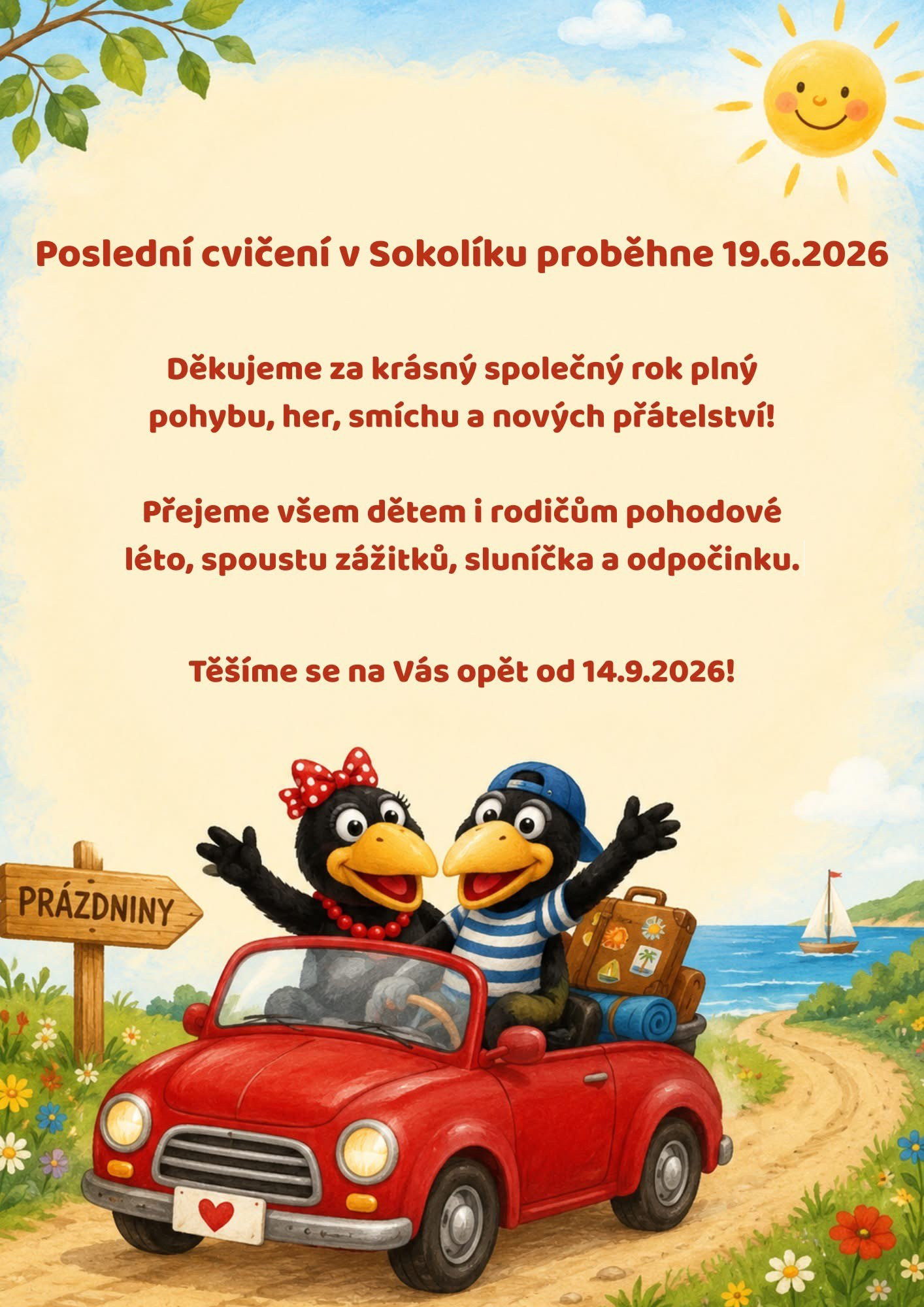 Plakat posledního cvičení 2025/2026